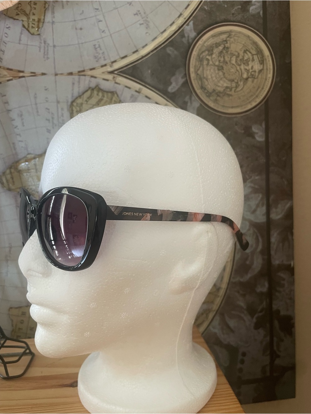 Jones New York Women's Black Frame Sunglasses with Purple Gradient Lenses - Picture 3 of 4